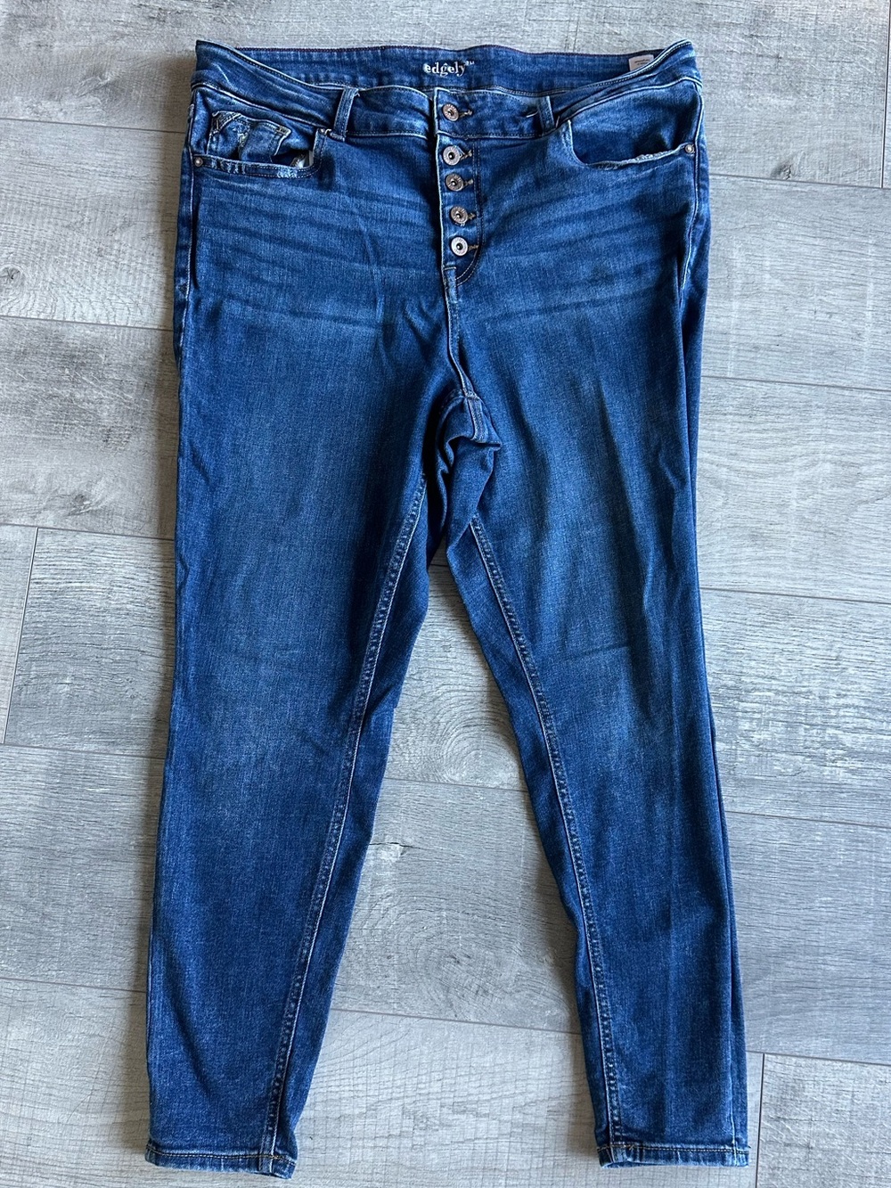 Edgely High-Rise Button-Fly Jeans